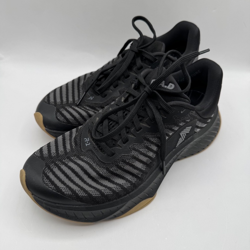 R.A.D. R-1 - Mens Sz 6.5 Black Athletic Running Training Gym Shoes Sneakers Ra